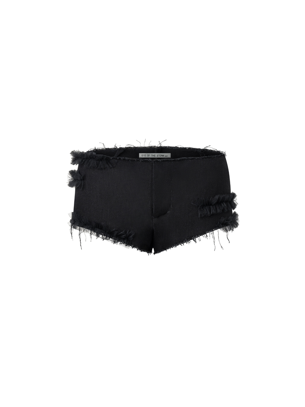 ZD - RAW RUFFLE SHORTS (GREY/BLACK)