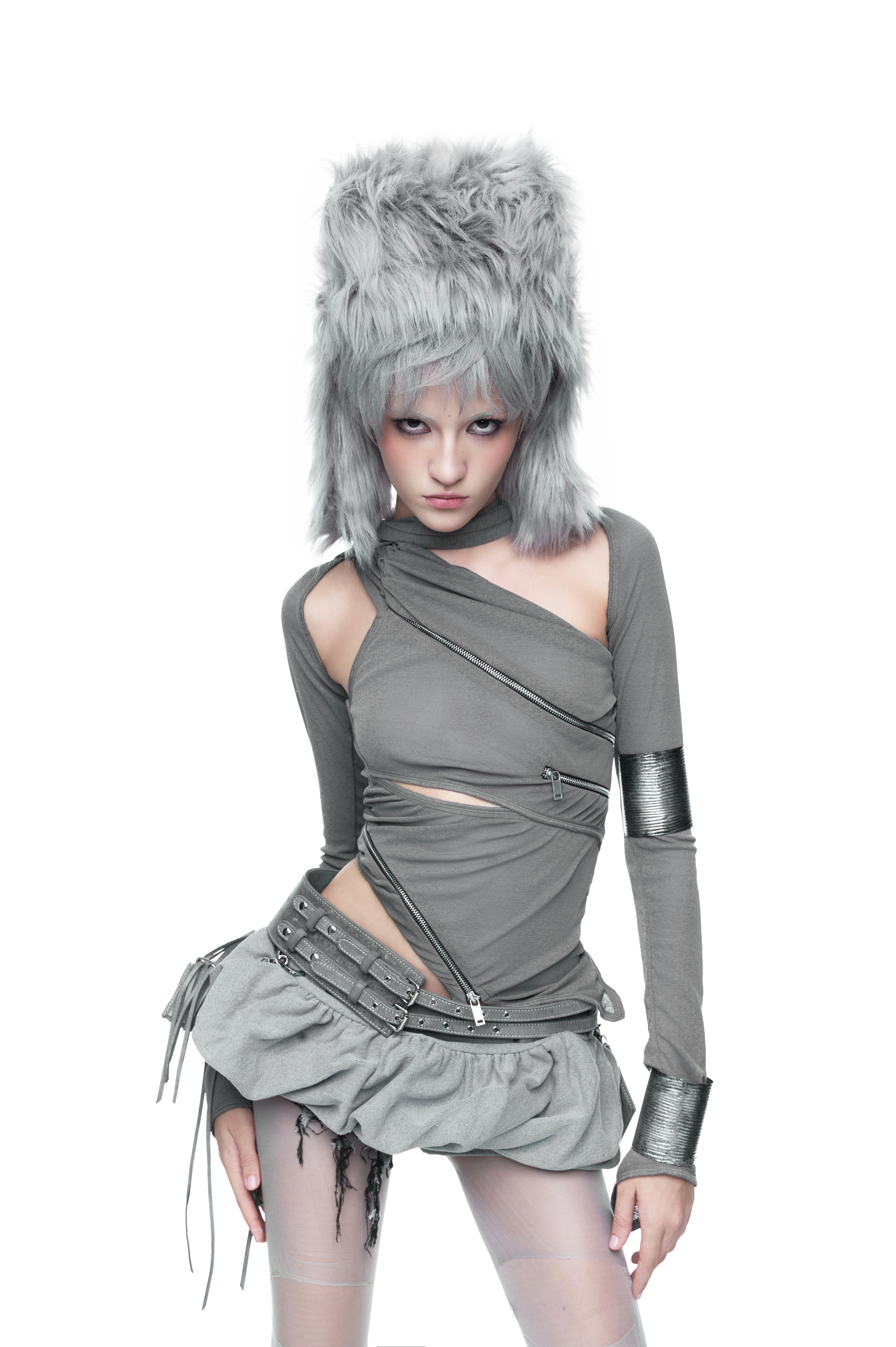 ZD - ZIPOCALYPSE TOP (GREY/BLACK)