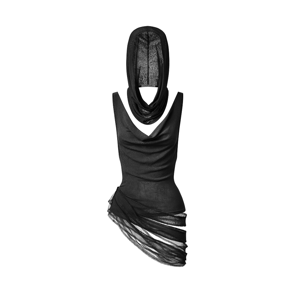 ZD - ASHEN HOOD TANK TOP (GREY/BLACK)